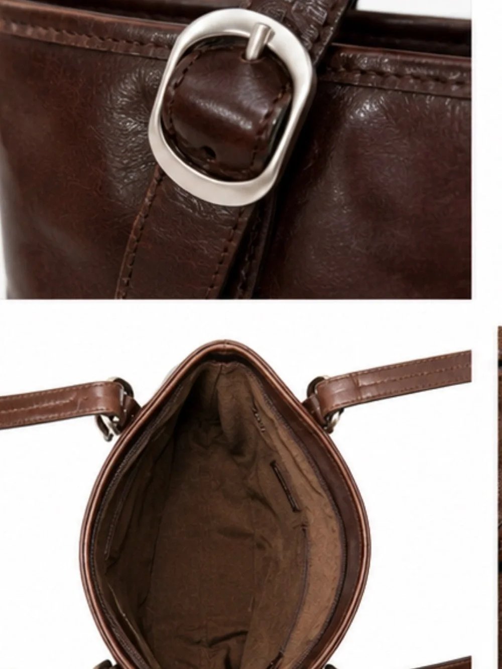Kenneth Cole Brown Leather Shoulder Bag